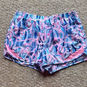 Lilly Pulitzer Blue and Pink Athletic Shorts